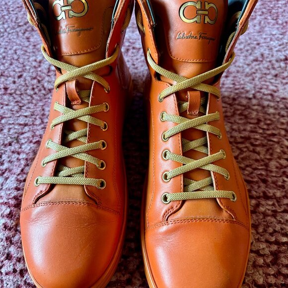 Salvatore Ferragamo Stephen High-Top Sneakers – Limited Edition 50th Anniversary - Picture 1 of 6